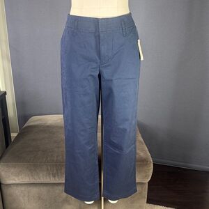 Women’s Navy Blue Straight Leg High Rise Office Casual Pants a new day 10R NEW